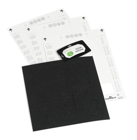 827201 Durable Black Paper Name Badge