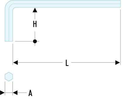 82H-24 Facom Hex Key,  L Shape 24mm