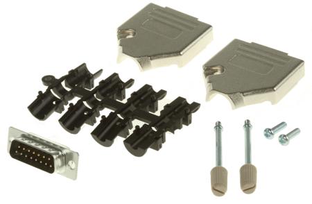 MHDTZK15-DM15P-K MH Connectors MHDTZK 15 Way D-sub Connector