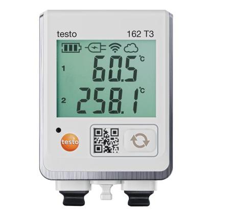 0572 1623 Testo TESTO 162 T3 Temperature Data Logger Data Logger, Wi-Fi, 2 Input Channel(s)