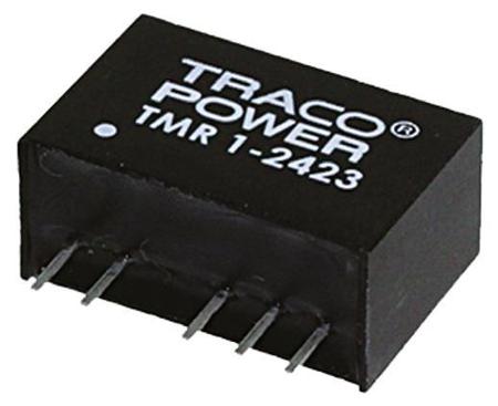 TMR-1-2423 TRACOPOWER TMR 1 1W Isolated DC-DC Converter Through Hole, Vin 18 → 36 V dc, Vout ±15V dc