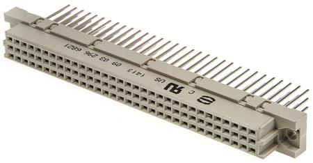 09032966821 HARTING 96 Way 2.54mm Pitch, Type C Class C2, 3 Row, Straight DIN 41612 Connector, Socket