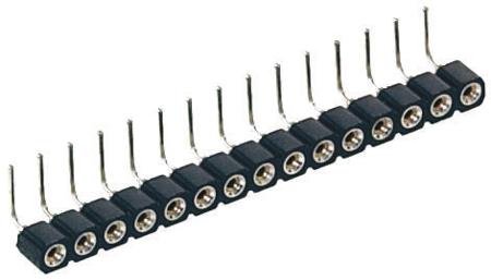399-87-112-10-003101 12 Way Preci-Dip Right Angle Through Hole 2.54mm SIL Socket, Solder, 3A 100 V ac, 150 V dc