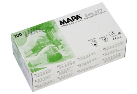 34977060 Mapa SOLO 977 Green Nitrile Chemical Resistant Gloves, Size 10, Nitrile Coating