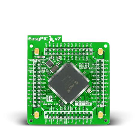 MIKROE-2558 MikroElektronika EasyPIC Fusion V7 MCU Add On Board