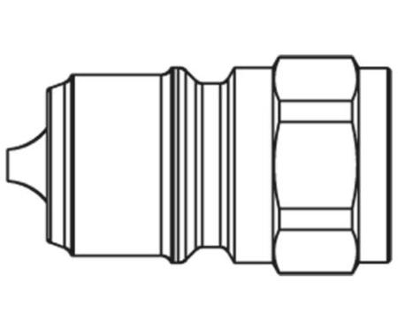 3820 Parker Brass, Steel Female Hydraulic Quick Connect Coupling, G 3/8 Female