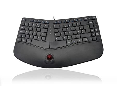 KYB-CONTOUR-TB Ceratech  Wired USB Compact Keyboard, QWERTY (UK), Black