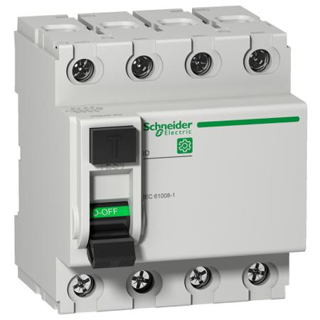 M9R14463 Schneider Electric ID RCCB, 63A, 4 Pole, 300mA, Type AC, 415V ac