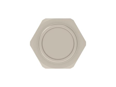 254154-E ERNI Tan Connector Hardware, Shell Size 9mm for use with M8 Connector