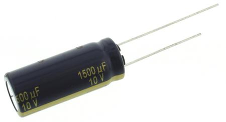 EEUFC1A152 Panasonic 1500μF Aluminium Electrolytic Capacitor 10V dc, Radial, Through Hole -