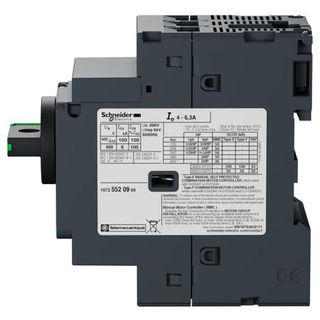 GV2P32 Schneider Electric TeSys 690 V Motor Protection Circuit Breaker, 3P Channels, 24 → 32 A, 4 kA