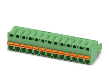 1873168 Phoenix Contact, 5.08mm Pitch, FKC 2.5/13-ST-5.08, 13 Way, Pluggable Terminal Block, Plug, Spring Cage Termination,