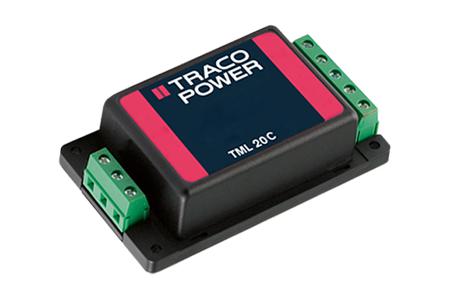 TML 20124C TRACOPOWER Switching Power Supply, , 24V dc, 840mA, 20W, 1 Output, 100 → 375 V dc, 90 → 264 V