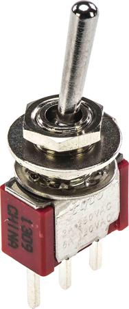 6-1825136-3 TE Connectivity SPDT Toggle Switch, (On)-On, PCB