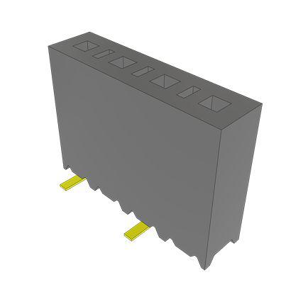 SSM-104-L-SV-P-TR Samtec SSM Series Vertical Surface Mount PCB Socket, 4-Contact, 1-Row, 2.54mm Pitch, SMT Termination