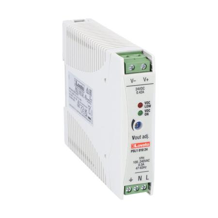 PSL101024 Lovato PSL DIN Rail Power Supply, 100 → 240V ac ac Input, 24V dc dc Output, 420mA Output, 10W