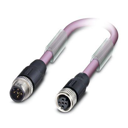 1665324 Phoenix Contact Straight Male 5 way M12 to Straight Female 5 way M12 Bus Cable, 60m