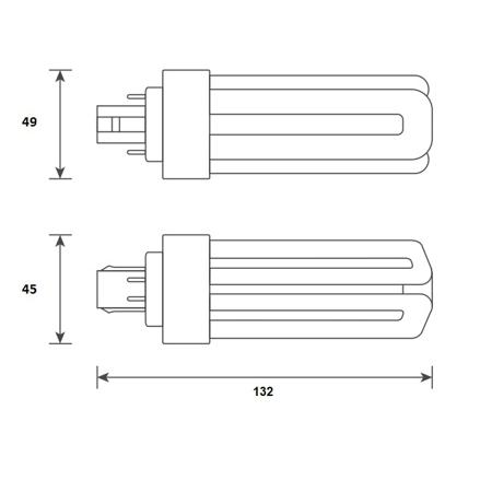 146757 LED PL Glass GX24q 9W (26W) 1350lm 840AC