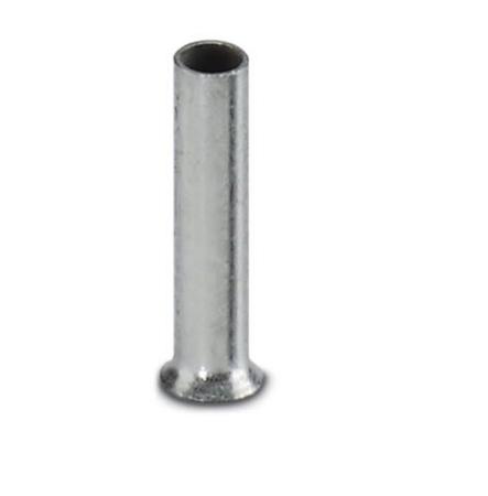 3202517 Phoenix Contact Bootlace Ferrule, 8mm Pin Length, 1.4mm Pin Diameter, Silver