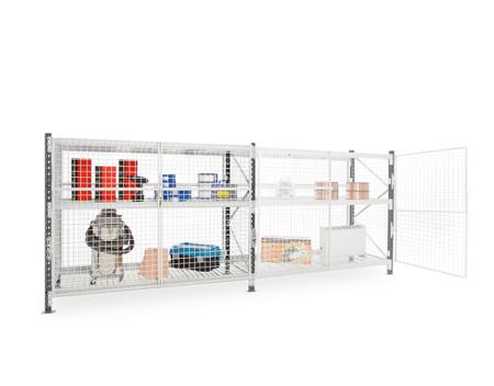 ZVSECURISE2080ED1 Manorga RAL 7035 Light Grey 2 Shelf Galvanised Steel Modular Shelving Starter Bay, 2000mm x 1800mm, 800mm, 683kg Load