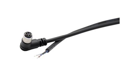 RND-205-01159 RND Right Angle Female 4 way M8 to Straight Connector & Cable, 2m