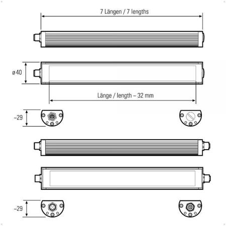 118210-12 LED2WORK 118210 2160 lm 5 W LED Tube Light, 1.19751ft (365mm)