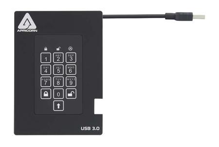 A25-3PL256-2000F Apricorn Aegis Bio 3 Portable 2 TB External Portable Hard Drive