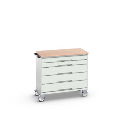 16927051.16 Bott, 5 Drawer Sheet Steel Floor Standing Cabinet, 1050 x 600 x 980mm