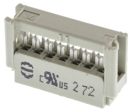 09185146803 Harting 14-Way IDC Connector Socket for Cable Mount, 2-Row