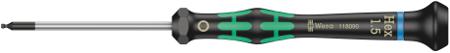 05118090001 Wera Ball End Hexagon Precision Screwdriver, 1,5 mm Tip, 60 mm Blade, 157 mm Overall