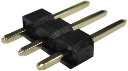 RND-205-00624 RND RND 205 Series Straight Through Hole Pin Header, 3 Contact(s), 2.54mm Pitch, 1 Row(s)