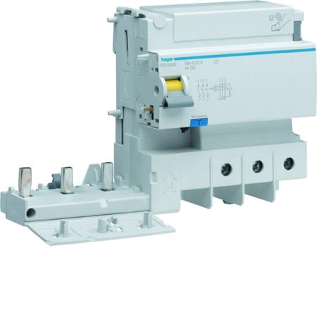 BDH380E Hager BDH RCD, 125A, 3 Pole, 30mA, Type A-HI, 500V