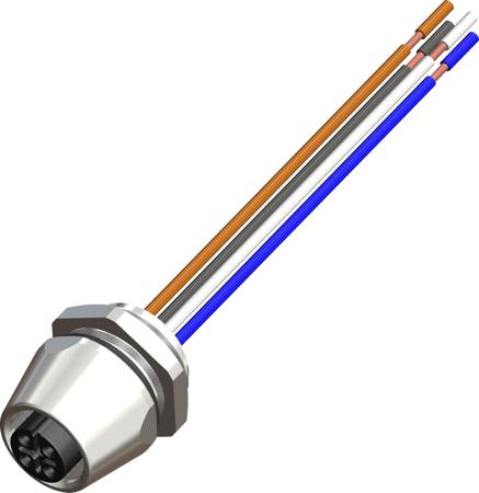 283-4997 RS PRO Industrial Circular Connectors, 4 Contacts, Panel Mount, M12 Connector, Plug and Socket, Female, IP67