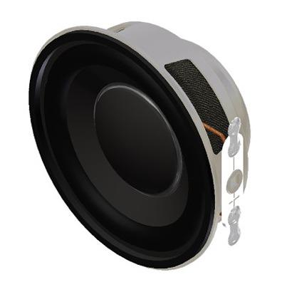 AS04004PR-R PUI Audio 3W Miniature Speaker 40mm Dia. , 40 x 40 x 18.3mm