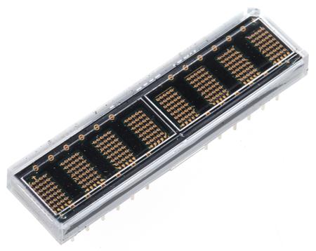 HDSP-2532  Broadcom 8 Digit Dot Matrix LED Display, 7 x 5 Dot Matrix Red 7.5 mcd 4.6mm