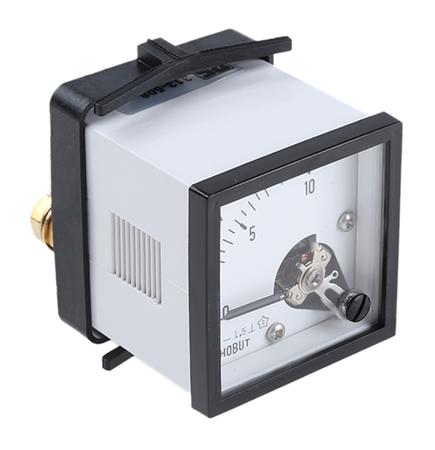 D481MCS75MV/4-001 0/10A HOBUT D48MC Analogue Panel Ammeter 0/10A For Shunt 75mV DC, 48mm x 48mm Moving Coil