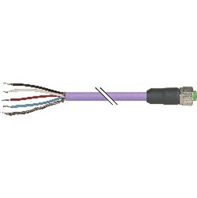 X67CA0C22-0500 B&R Straight Female 5 way 5 Pin Header to Unterminated Actuator/Sensor Cable, 50m