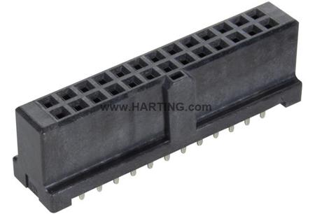 09195266824741 HARTING 09195 Series Straight PCB PCB Header, 26 Contact(s), 2.54 mm Pitch, 2 Row, Shrouded