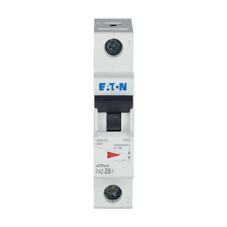 278624-FAZ-Z8-1 Eaton xEffect FAZ MCB, 1P, 8A, Type Z, 230V AC, 48V DC, 10 kA Breaking Capacity
