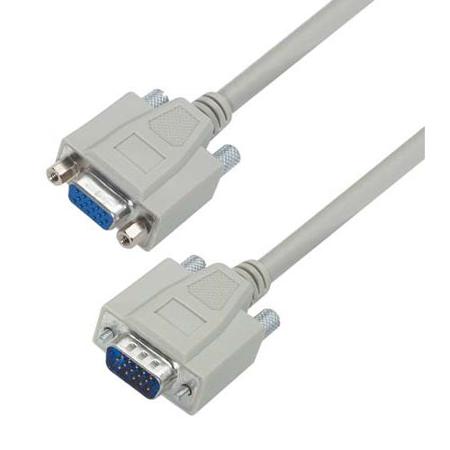 CHD15MF-15 L-Com Male 15 Pin D-sub to Female 15 Pin D-sub Cable assembly, 15ft PVC