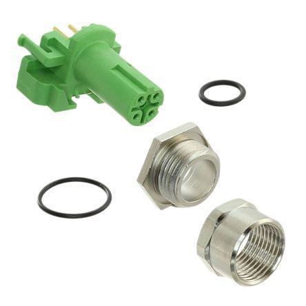 3-2172085-2 TE Connectivity M12 Series, 4 Pole PCB Mount Circular Connector Socket, with Female Contacts, IP67