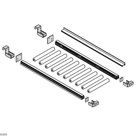 3842537592 Bosch Rexroth Steel Stop Plate, 45.3mm x 50mm