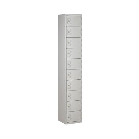 214-352 RS PRO 10 Door No Steel Light Grey Locker, 1800 mm x 300 mm x 450mm