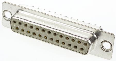 09670254754 HARTING D-Sub Standard 25 Way Through Hole D-sub Connector Socket, 2.76mm Pitch, with 3.05 mounting hole