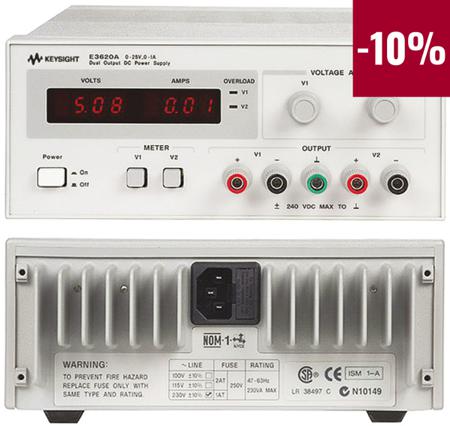 E3620A Keysight Technologies  Series Digital Bench Power Supply, 0 → 25V, 1A, 2-Output, 25W