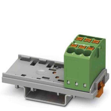 3273008 Phoenix Contact Distribution Block, 6 Way, 4mm², 24A, 690 V, Green