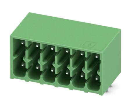 1053812 Phoenix Contact, 3.5mm Pitch, DMC 1.5, 6 Way, Right Angle, Pluggable Terminal Block, Header, Through Hole, Solder