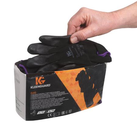 13840 Kimberly Clark Black General Purpose PUR Polyurethane-Coated Reusable Gloves 10 - L