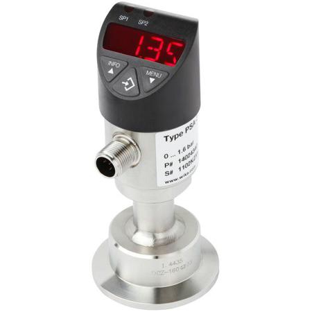 14061581 WIKA PSA-31 Series Pressure Sensor, 0bar Min, 10bar Max, PNP Output, Gauge Reading