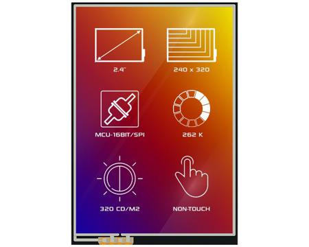 4DLCD-24320240-IPS 4D Systems  TFT TFT LCD Display, 2.4in, 240 x 320pixels